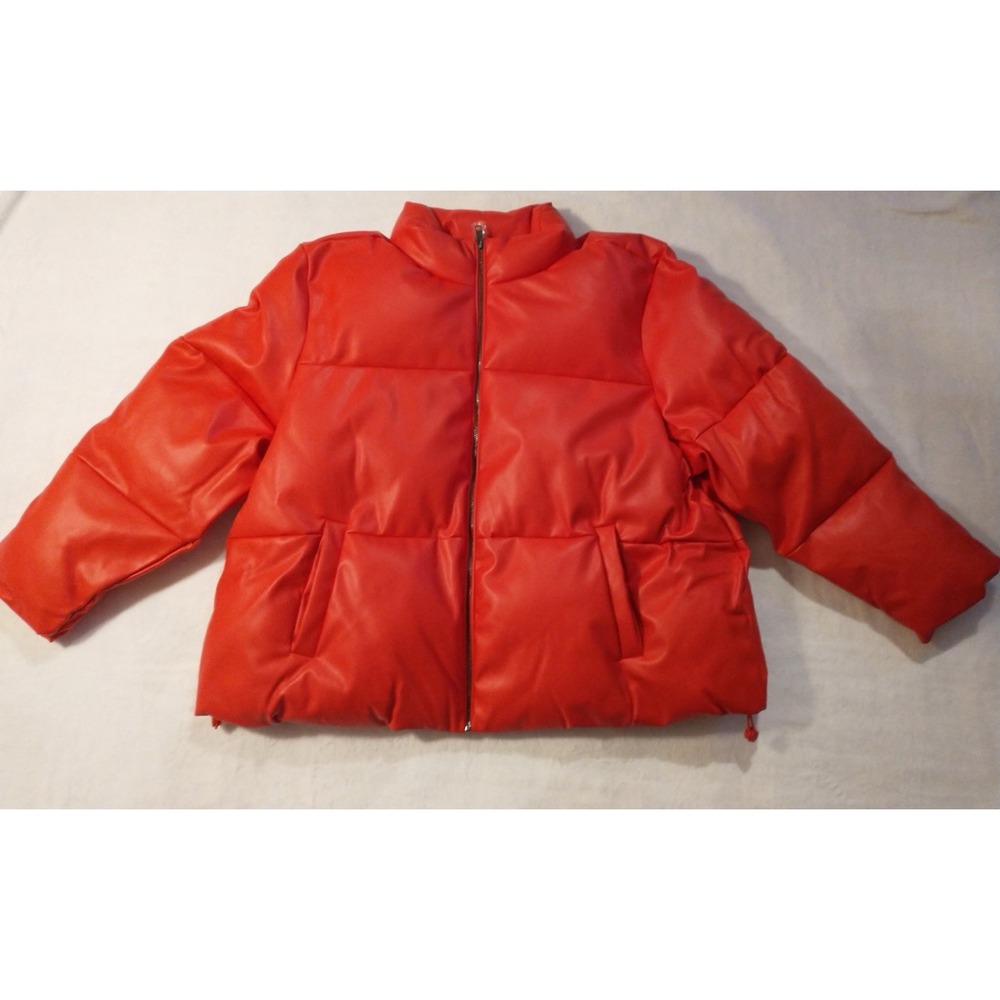 New Women's Size 2X Red Puffer Jacket